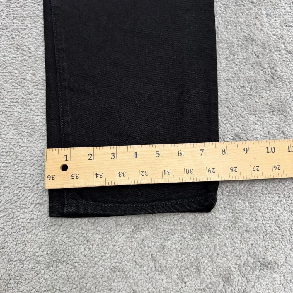 J.Crew Classic Straight Leg Denim Jeans Mens 31x30 Black Cotton Casual Stretch